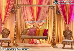 Superbe balançoire de couple pour photomaton traditionnel Merveilleux décor de scène musulman Nikah Swing à couper le souffle Mehndi Jhoola pour scène - Product Image 4