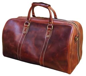 New Stylish Large Canvas Genuine Leather Duffle Bag with Reinforced Handles Sport Mesh for All Your Travel Needs - Product Image 3