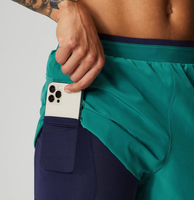 Shorts de sport 2-en-1 pour hommes, style urbain, avec compression intérieure confortable et taille élastique, écologiques