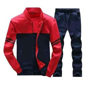 Custom <b>Men's</b> Stand-up Collar Sports Suit Autumn New Long-Sleeved and <b>Pants</b> Sport Leisure Two-piece Jogger Sweatsuit - Product Image 3