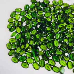 พลอยไดออปไซด์ทรงรี7*5โครเมี่ยมธรรมชาติพร้อมด้วยความมันวาวที่ยอดเยี่ยมและการตัดที่สมบูรณ์แบบ - Product Image 1