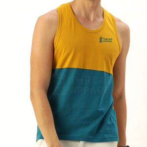 เสื้อกล้ามผู้ชายคุณภาพสูง ผ้าฝ้าย 100% ระบายอากาศ แห้งเร็ว ทรงลำลอง แฟชั่นฤดูร้อน ปรับแต่งได้ ราคาประหยัด - Product Image 1