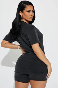 High Quality 100% Cotton <b>Women</b> Stylish Casual Wear Summer Tops Wholesale <b>Yoga</b> <b>Shorts</b> Oversized Heavyweight <b>Shorts</b> For <b>Women</b> - Product Image 3