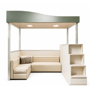 Lit superposé intelligent SH14 avec rangement, bois moderne et MDF, charge statique de 500 kg, pour chambre à coucher ou salon - Product Image 5