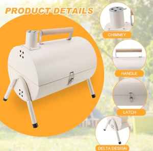 Parrilla Portátil de Carbón para Barbacoa, para Cocinar al Aire Libre en Casa, Juego de Parrilla Plegable Estilo Maletín - Product Image 2