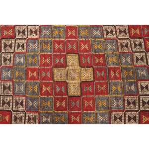 พรมตุรกีขนาดใหญ่ 5.5x9.6 ฟุต พรมวินเทจลายดอกไม้สีแดง พรมขนสัตว์ - Product Image 3