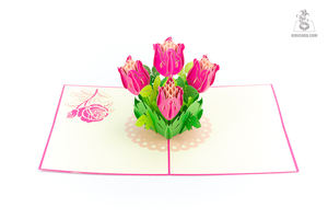 Tarjeta de felicitación 3D hecha a mano a un precio razonable, forma de árbol de flores, artesanía emergente en Material de papel, regalo para ocasiones especiales - Product Image 3
