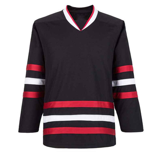 Maillot de hockey sur glace pour hommes 100% polyester à manches longues impression par sublimation logo d'équipe personnalisé fourniture de vêtements de sport en gros bon marché - Product Image 5