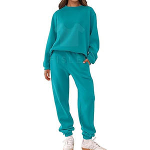 Ensemble de survêtements d'hiver de haute qualité pour femmes Design ajusté avec logo personnalisé Nouveau motif solide à la mode - Product Image 1