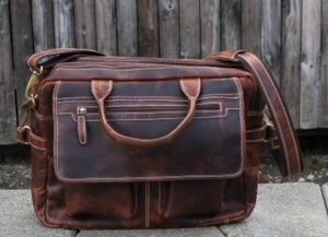 100% Hight Quality material Buffalo Leather <b>Pilot</b> <b>Bag</b> Messenger <b>Bag</b> Laptop Flight Office Travel <b>Bag</b> Lifetime Warranty - Product Image 4