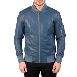 Chaqueta de piel auténtica transpirable con estilo para hombre, abrigo informal de moda personalizado con precio al por mayor para invierno - Product Image 1