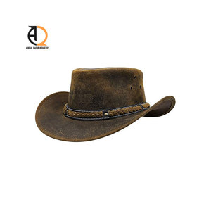 Chapeaux de cow-boy en cuir occidental avec protection solaire respirante pour la plage et l'extérieur pour hommes - Product Image 6