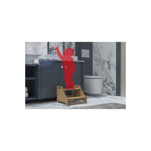 Modern Air Box Wooden <b>Step</b> <b>Stool</b> for Kids & Baby Bath Potty Bathroom Sink Ladder Height Riser - Product Image 6