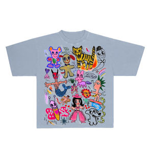 T-shirt décontracté pour homme à manches courtes en coton lourd surdimensionné 250 g/m² Impression sérigraphique personnalisée aux États-Unis - Product Image 4