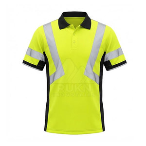 Camisetas Polo de Trabajo de Poliéster Transpirable de Alta Visibilidad para Hombres, para Personal de Fábrica y Trabajadores de la Construcción, Trabajo Prolongado - Product Image 5