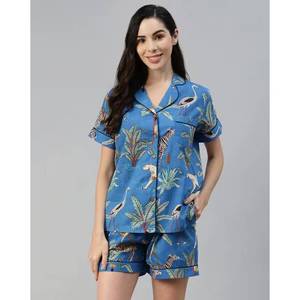 Femmes grande taille Animal Jungle imprimé T-Shirt co-ord Shorts ensemble Sexy Western coton vacances porter pour l'été printemps pour dormir - Product Image 4