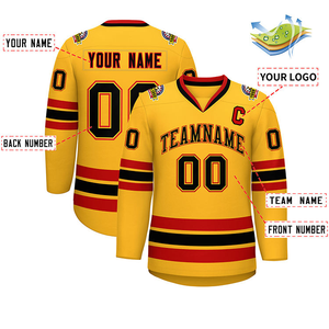 Venta al por mayor de sublimación personalizada antibacteriano de secado rápido con cuello en V Jersey de hockey de malla transpirable bordado nombre del equipo de hockey sobre hielo - Product Image 2
