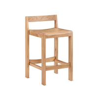 Tabouret de bar moderne en teck naturel, siège ergonomique, structure robuste, élégant, pour comptoir, bar à domicile, écologique, hôtel, salle à manger, extérieur