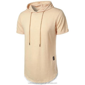 Sudadera con capucha de verano, nueva Camiseta holgada de manga corta para hombre, Sudadera ligera de Color sólido, camisas con cuello transpirable para Fitness - Product Image 2