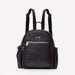 Sac à dos moderne pour femme en cuir de croco et cuir synthétique avec fermeture éclair et intérieur organisé - Product Image 2