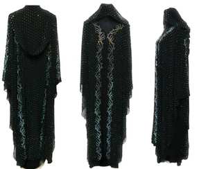 Luxe Femme Noir Abaya Jilbab Farasha Avec Capuche - Product Image 1