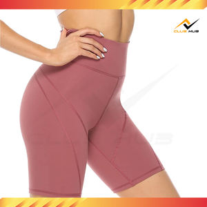 Shorts de plage d'été skinny pour femmes, taille haute, cordon de serrage, longueur genou, écologiques, respirants, anti-rides, en spandex/polyester - Product Image 3