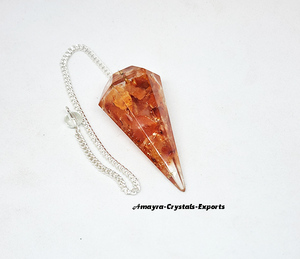 Último modelo de Péndulo de Radiestesia Facetado de Orgón, Amazonita y Ágata, Hecho a Mano, Más Vendido, Precio Atractivo, AMAYRA CRYSTAL EXPORTS de Gujarat - Product Image 3
