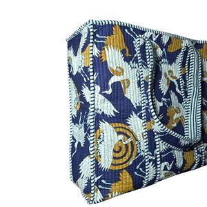 100% Indian Handblock Printed Eco-Friendly Shoulder <b>Tote</b> <b>Bag</b> for Women Swan Printed 100% Cotton Material - Product Image 2