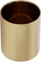 Organisateur de bureau doré avec motif porte-stylo en aluminium Vases à fleurs Conteneur de pinceaux de maquillage Coupe à crayons en métal bois laiton