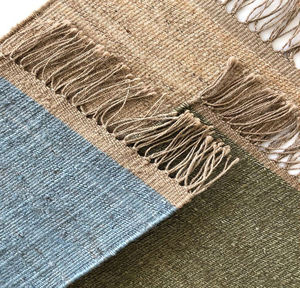 Alfombra de cáñamo trenzada contemporánea hecha a mano, alfombra de Yute natural para suelo - Product Image 3