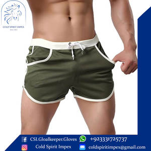 Pantalones cortos de gimnasio sólidos para hombre 2025, pantalones deportivos atléticos teñidos lisos, pantalones casuales para correr - Product Image 5