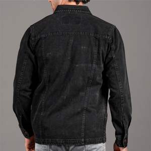 Chaqueta de mezclilla informal clásica para hombre-Chaqueta de mezclilla ligera y elegante Ideal para capas en todas las estaciones - Product Image 2