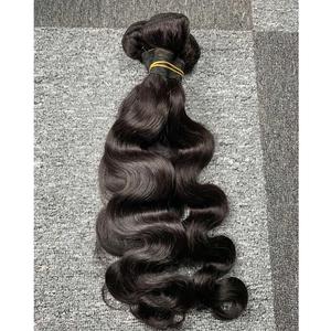 ผมมนุษย์แท้เป็นลอนธรรมชาติสีดำ - Product Image 2