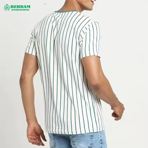 T-shirt imprimé en jersey 100 % coton pour homme, coupe ample, séchage rapide, respirant, écologique, anti-boulochage, accepte l'OEM - Product Image 3