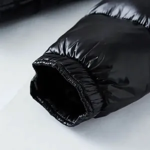 Chaqueta de Invierno para Hombre, Negra, Impermeable, Estilo Casual, Rellena de Fibra de Poliéster, Manga Larga - Product Image 5
