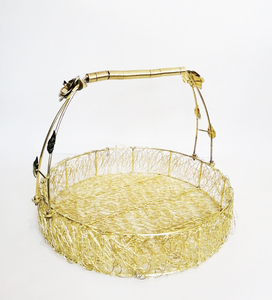 Panier de rangement pour corbeille à fruits fantaisie perforé en or Caractéristique multicolore Matériau écologique Origine Type Taille Corbeille à fruits de luxe conviviale - Product Image 5