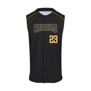 Jersey de Béisbol y Sóftbol sin Mangas con Botones, Diseño Personalizado de Alta Calidad, Unisex, Tallas Grandes, Transpirable, de Secado Rápido, 100% Poliéster - Product Image 1