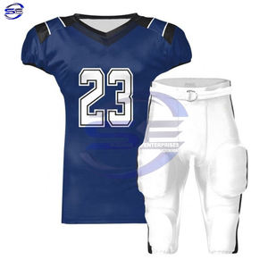 2025 venta al por mayor de aparejos juveniles de alta calidad sarga fútbol americano Jersey pantalón Conjunto personalizado fútbol americano desgaste número - Product Image 1