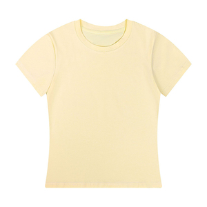 T-shirts décontractés pour femmes, poids lourd, écologiques, avec appliques, respirants, 100% coton, streetwear - Product Image 5