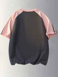 T-shirt pour homme à épaules tombantes de qualité supérieure, 100% coton, taille plus, col rond, manches courtes, respirant, décontracté pour l'été - Product Image 2