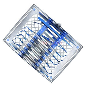 Premium Basic Micro Oral Surgery Kit Titanium Blue Juego de cirugía periodontal con instrumentos de llenado compuesto dental - Product Image 3