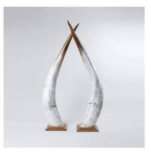 Decoración de Hogar Creativa Hecha a Mano con Soporte de Acero Elegante y Cuerno de Búfalo Natural, Estilo Moderno de Casa de Campo para Bodas, Multipieza - Product Image 6