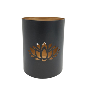Soporte votivo redondo de hierro para decoración del hogar, portavelas de tamaño alto de Color marrón de latón mate para decoración de boda - Product Image 5