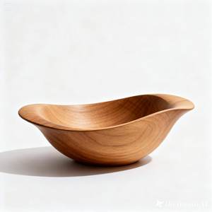 Elegante Tazón de Madera Curvado Hecho a Mano - Product Image 3