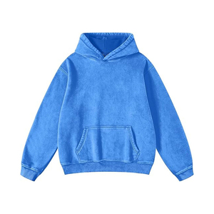Hot Selling Men's Winter Hoodies Sweatshirts 100% Cotton Casual Fashion Regular Sleeve Solid Hooded Collar Manufacture Wholesale - Product Image 1