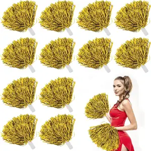 party supplies decorations metallic cheerleading poms hand flowers for kids ball dance sports team cheering