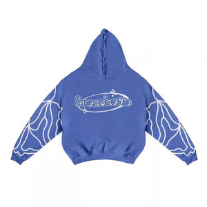 Sweat à capuche en coton 100% de haute qualité en gros avec logo personnalisé, sweat à capuche épais en chenille d'hiver avec logo brodé - Product Image 6