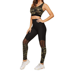 Ensembles de sport pour femmes grandes tailles de qualité supérieure avec dentelle et strass, ensembles d'entraînement 2 pièces OEM pour femmes, option de logo personnalisé - Product Image 4