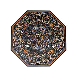 Tables Basses de Collection Unique Décoration de Salon en Marbre Naturel Noir à Utiliser Forme Octogonale Taille Personnalisée pour l'Acheteur - Product Image 1