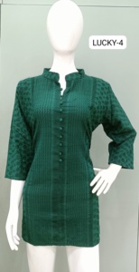 PRESENTA CHIKANKARI TOP CORTO TOTALMENTE LUCKNOWI TRABAJO EN LA PARTE DELANTERA + TRASERA + MANGAS - Product Image 6